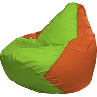 Кресло-мешок Flagman Груша Г2.1-163 (салатовый/оранжевый)