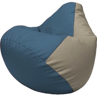 Кресло-мешок Flagman Груша Макси Г2.3-0302 (синий/светло-серый)