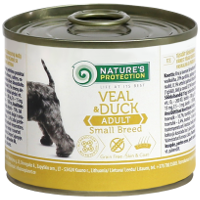 Консервированный корм для собак Nature's Protection Adult Small Breed Veal & Duck 0.2 кг