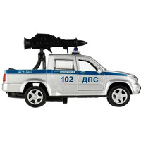 Пикап Технопарк UAZ Pickup Полиция с пушкой PICKUP-12POL-CANSR