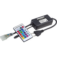 Контроллер RGB Elektrostandard Контроллер для гибкого неона RGB LS001 220V 5050 с ПДУ (ИК) IP20_x000D_ LSC 011