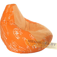 Кресло-мешок Meshkova Пипл оранж XL [90x120]
