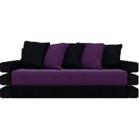Диван Лига диванов Венеция 27970 (микровельвет, фиолетовый/черный)