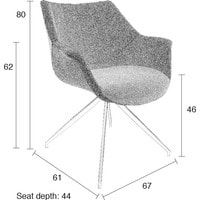 Интерьерное кресло Zuiver Doulton (коричневый/черный) в Гомеле
