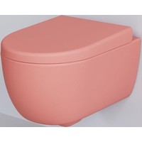 Унитаз подвесной Ambassador Abner 103T20901R (розовый матовый, с толстым сиденьем)