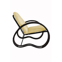 Кресло M-Group Фасоль 12370411 (черный ротанг/желтая подушка)