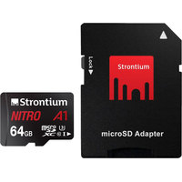 Карта памяти Strontium Nitro microSDXC SRN64GTFU3A1A 64GB (с адаптером)