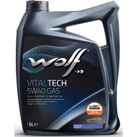 Моторное масло Wolf VitalTech 5W-40 GAS 5л