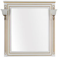  Aquanet Зеркало Паола 90 (белый/золото) [186108+173024]