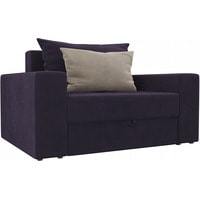 Кресло-кровать Mebelico Мэдисон 14 106119 (велюр, фиолетовый/фиолетовый/бежевый)