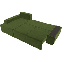 Угловой диван Лига диванов Чикаго левый 110749L (микровельвет зеленый)
