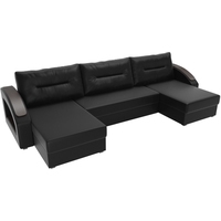П-образный диван Лига диванов Канзас 101206 (черный)