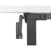 Стол для работы стоя ErgoSmart Manual Desk Compact 1380x800x18 мм (альпийский белый/белый)
