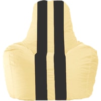 Кресло-мешок Flagman Спортинг С1.1-130 (светло-бежевый/чёрный)