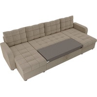 П-образный диван Лига диванов Ливерпуль 31466 (микровельвет, бежевый)