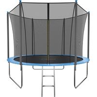 Батут GetActive Jump 10ft - 312 см с лестницей, внутренней сеткой (синий)