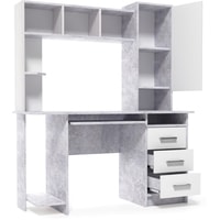 Стол SV-Мебель №6 ФР-00003210 101922 (цемент светлый/белый)