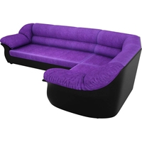 Угловой диван Mebelico Карнелла 60280 (фиолетовый/черный)