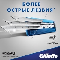 Сменные кассеты для бритья Gillette Mach3 Turbo (4 шт) 3014260331306