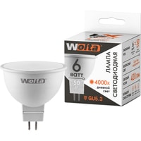 Светодиодная лампочка Wolta LX 30SMR16-220-6GU5.3 6Вт 4000K GU5.3