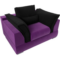 Интерьерное кресло Mebelico Пекин 116029 (микровельвет, фиолетовый/черный)