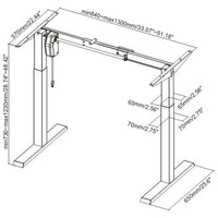 Стол для работы стоя ErgoSmart Electric Desk Compact 1360x800x36 мм (бетон чикаго/белый)
