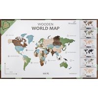 Пазл Woodary Карта мира на английском языке XL 3188