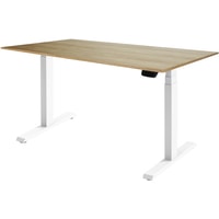 Стол для работы стоя ErgoSmart Ergo Desk Pro 1380x800x18 мм (дуб натуральный/белый)