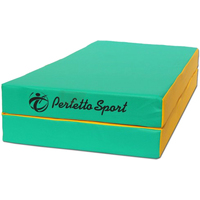 Cпортивный мат Perfetto Sport №3 складной 100x100x10 (зеленый/желтый)