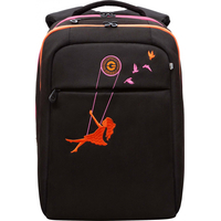 Городской рюкзак Grizzly RD-344-2 (черный/оранжевый)