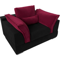 Интерьерное кресло Mebelico Пекин 116030 (микровельвет, черный/бордовый)
