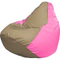 Кресло-мешок Flagman Груша Мега Super Г5.1-89 (тёмно-бежевый/розовый)