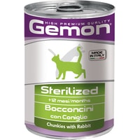 Консервированный корм для кошек Gemon Chunkies Sterilized Rabbit 415 г