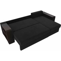 Угловой диван Лига диванов Эридан 102089 (черный)