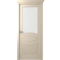 Межкомнатная дверь Belwooddoors Лотбери 220x70 см (стекло, эмаль, слоновая кость/мателюкс 39)