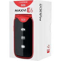 Кнопочный телефон Maxvi E6 (красный)