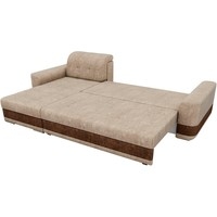 Угловой диван Mebelico Честер 61105 (левый, велюр, бежевый/коричневый)