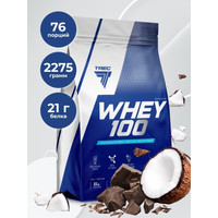 Протеин сывороточный (концентрат) Trec Nutrition Whey 100 (шоколад/кокос, 2270 г)