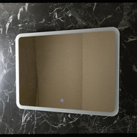  Пекам Зеркало LED Marta-100х80scl (сенсор на прикосновение/часы)