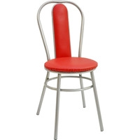 Стул Фабрика стульев Премьер (красный/серебристый)