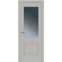 Межкомнатная дверь ProfilDoors Классика 2U R 90x200 (манхэттен/графит с прозрачным фьюзингом)