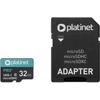 Карта памяти Platinet PMMSD32UI 32GB + адаптер