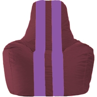 Кресло-мешок Flagman Спортинг С1.1-302 (бордовый/сиреневый)