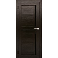 Межкомнатная дверь Юни Амати 18 (ч) 60x200 (дуб венге/черное стекло)
