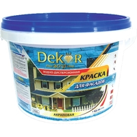 Краска Dekor ВД-АК-111 для фасадов (белый, 3 кг)
