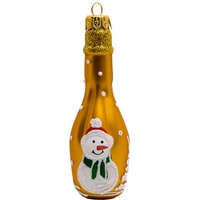Елочная игрушка Дивный Бутылка Шампанского 190436 (оранжевый снеговик) архив