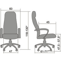 Кресло Metta BP-2 PL (пластиковые ролики, ткань/черный)