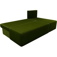 Угловой диван Mio Tesoro Берген правый (микровельвет, зеленый)