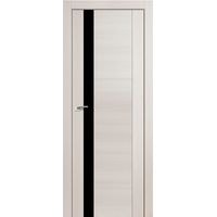 Межкомнатная дверь ProfilDoors 62Х 70x200 (эшвайт мелинга/стекло черный лак)