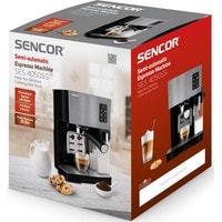 Рожковая кофеварка Sencor SES 4050SS (серебристый)